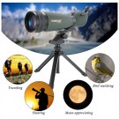 30-90x90 Waterproof Spotting Scope Zoom Spotting Scope Full Multicoated Birdwatching Monocular Telescope With Tripod